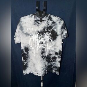 Sleep Token Tie-Dye Graphic Band T-Shirt-Large/Black/White Alternative Metal Tee